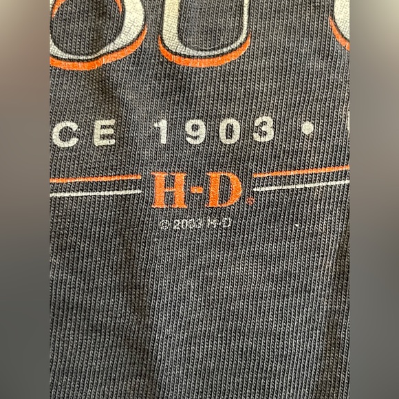 Y2k Vintage Sleeveless Harley Davidson Cut Off T Shirt - Picture 7 of 10